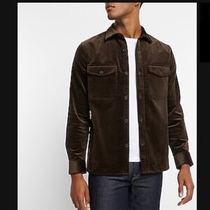 Men's Express Jacket Stretch Corduroy XL New Brown